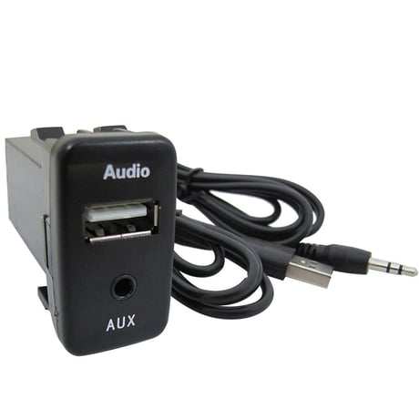 ミニジャック(AUX) USB 延長 スペアホールキット / トヨタ ダイハツ スバル Bタイプ / 互換品