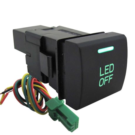 LEDポジション ON/OFFスイッチ / LED：グリーン /  トヨタ/ダイハツ / Cタイプ / 互換品