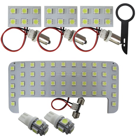ハリアー 30系 /全グレード対応 / ルームランプセット 6ピース / SMD 合計74発 /白/交換工具付き/ 互換品