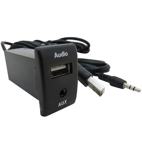 ミニジャック(AUX) USB 延長 スペアホールキット / スズキ マツダ車用 Fタイプ / 互換品