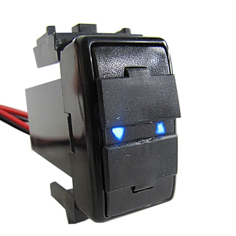 (車載用) USB充電ポート増設キット/ USB２ポート / 日産車用 /35x20mm / LED色：ブルー  / 互換品