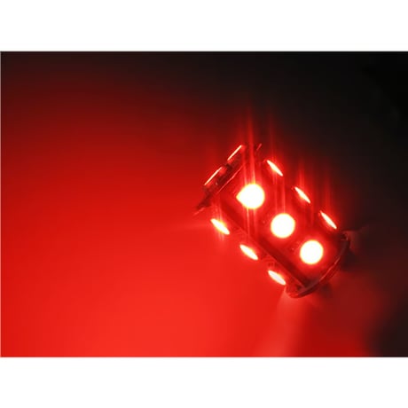 S25 / 18連 LED / ダブル球 180° / 赤 / 3チップ SMD / 2個セット / 超高輝度 / 互換品