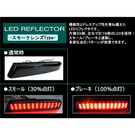 LEDリフレクター / スモークレンズ /N-WGNカスタム (JH1/2系 H25.1～) 左右2個 /LED合計78発/互換品