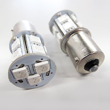S25 / 13連 LED / シングル球 150°/ アンバー(オレンジ) / 3チップSMD / 2個セット / 互換品