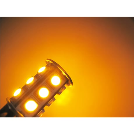 S25 / 3CHIP SMD / 18連 / シングル球 / 150°/  オレンジ アンバー / 2個 / LED / 互換品