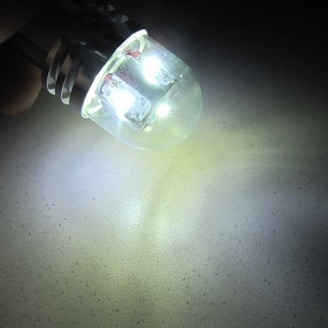 12V 24V / S25 / 25W  (5W×5LED)  / シングル球 / 電球型ガラスレンズ / 白 /2個/ 互換品