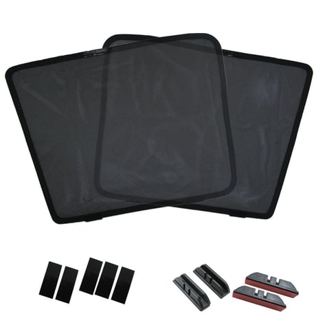 メッシュカーテン / ハスラー (MR52S・MR92S) 互換品 / 運転席・助手席 2枚/ S051-2 /メッシュシェード