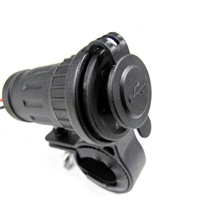 (バイク用) USBチャージャー　/　防水タイプ / USB2ポート / ハンドルクランプタイプ / 互換品