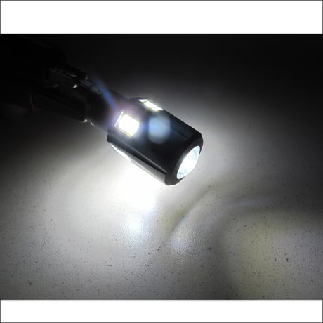12V 24V/ T10 T16 / ウェッジ / 側面10SMD＋前面2SMDプロジェクターレンズ / 白 / 2個 / 互換品