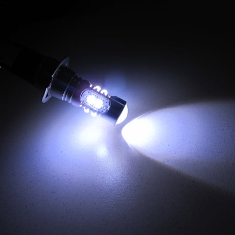 12V H3C / LEDフォグランプ/超爆光 ALL CREE 50W (正面5Wx2個)+(側面5Wx8個)/白/2個/互換品