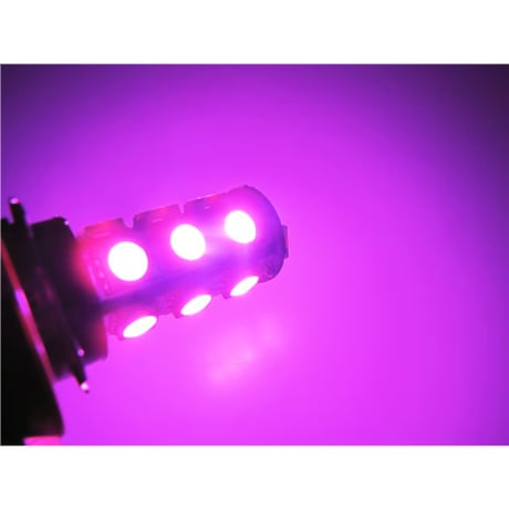 H8 / LEDフォグランプ / 3チップSMD / 18連 / ピンク / 無極性 / 2個セット / 互換品