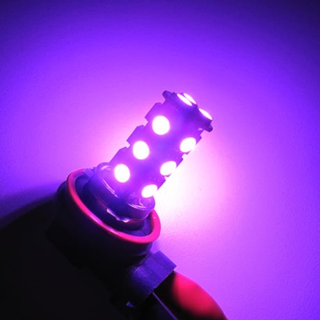 H16 トヨタ用（プリウス/アクア） / LEDフォグランプ / 3チップSMD / 18連 / ピンク/ 無極性/2個/互換品