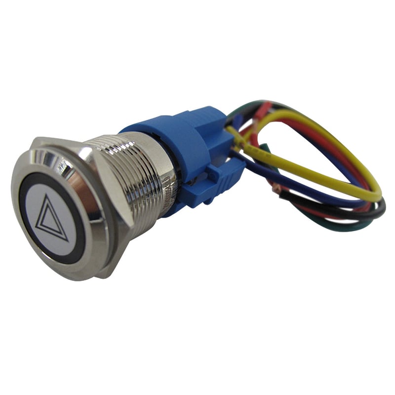 LEDイルミ内蔵 / 埋め込み式プッシュスイッチ (大)/ 三角マーク LEDイルミ内蔵 / 埋め込み式プッシュスイッチ (大)/ 三角マーク
