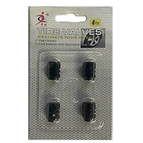 カラーバルブキャップ / ブラック / 4個セット / 互換品