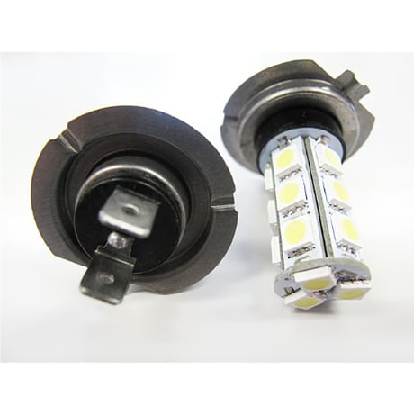 H7 / LEDフォグランプ / 3チップSMD / 18連 / ピンク / 無極性 / 2個セット / 互換品