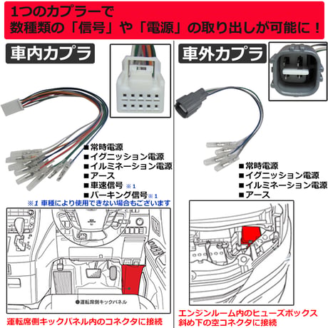 (ac521) オプションコネクター用 電源取り出しキット / 170系 シエンタ/ 互換品