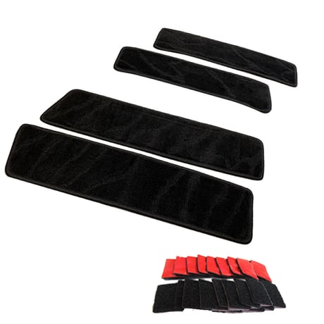 40系 アルファード  ヴェルファイア 用 / ステップマット / ブラック / 4枚セット / マジックテープタイプ / 互換品