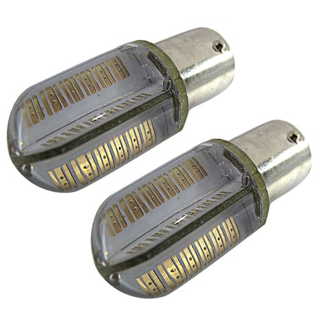12V 24V/ S25 /48LED /COBチップ/透明シリコンコーティング/シングル球 150度/濃いオレンジ/2個/互換品