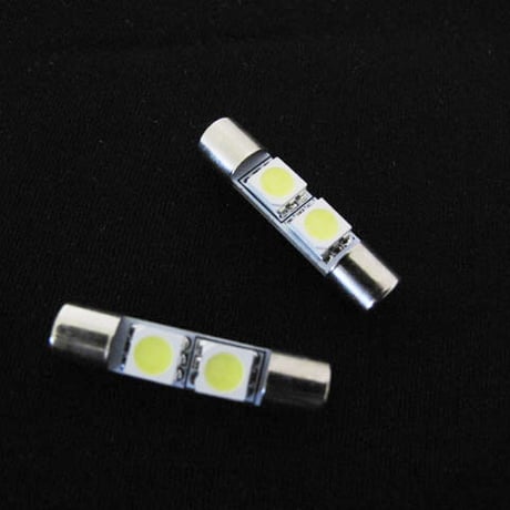 T6.3 / 28mm / SMD / 2連 / 白 / 2個セット / LED / バニティーミラー等に / 互換品