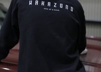 "WAKAZONO" BLACK Heavy Blend 8.0 oz Hooded Sweatshirt