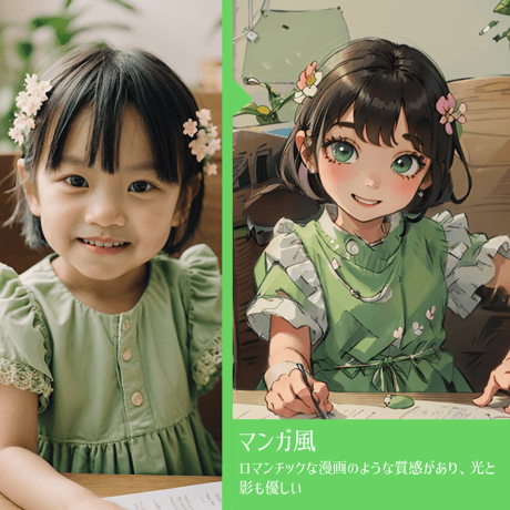 【子供の一人写真】AI技術結合・写真加工サービス