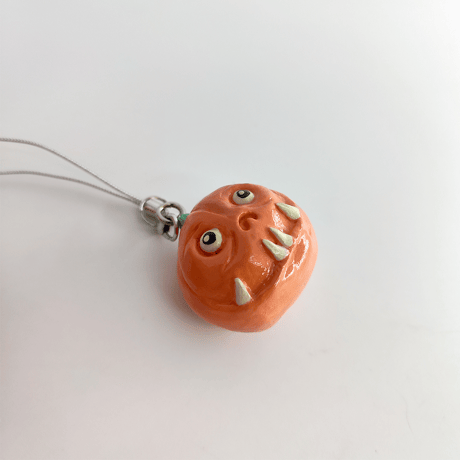 手作り作品★ハロウィンジュエリー★パンプキンヘッドストラップ【期間限定】