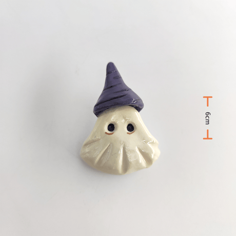 手作り作品★ハロウィンジュエリー★ゴーストブローチ【期間限定】