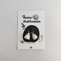 手作り作品★ハロウィンジュエリー★ゴーストイヤリング【期間限定】