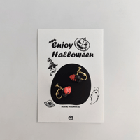 手作り作品★ハロウィンジュエリー★ハートイヤリング【期間限定】
