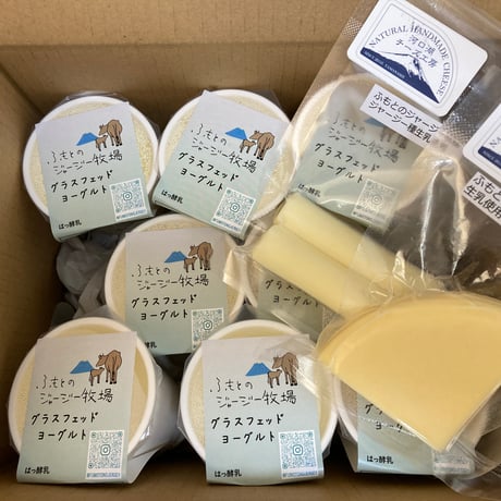 【ヨーグルトチーズセット①送料込み】（〜5月下旬発送）プレーンヨーグル8個とチーズ2種類