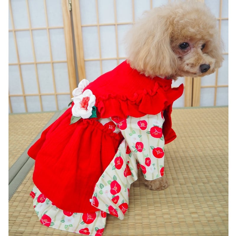着物風ワンピース 犬 猫 | LEAandRIO