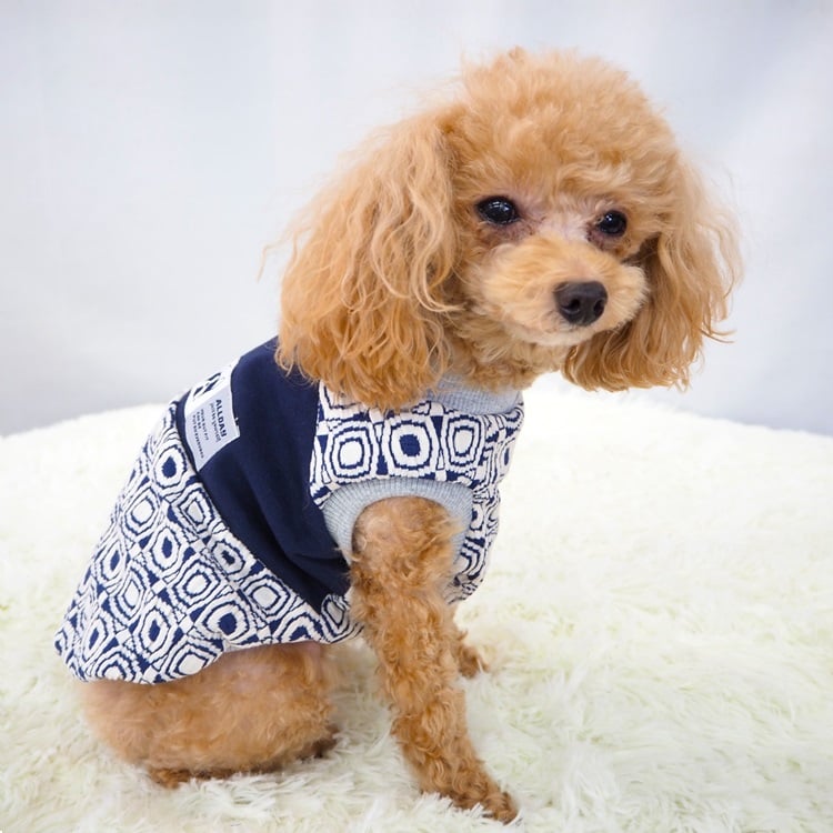 幾何学模様柄のトップス 犬 猫 | LEAandRIO