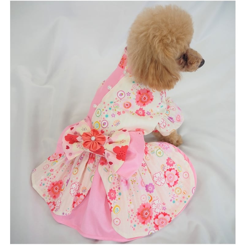 ワンピース 和柄 ドレス 和 犬服 犬 猫 ペット P608 P609 P610