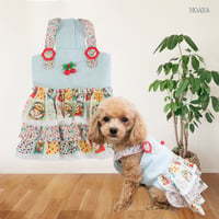 レトロ柄ワンピース 犬 猫