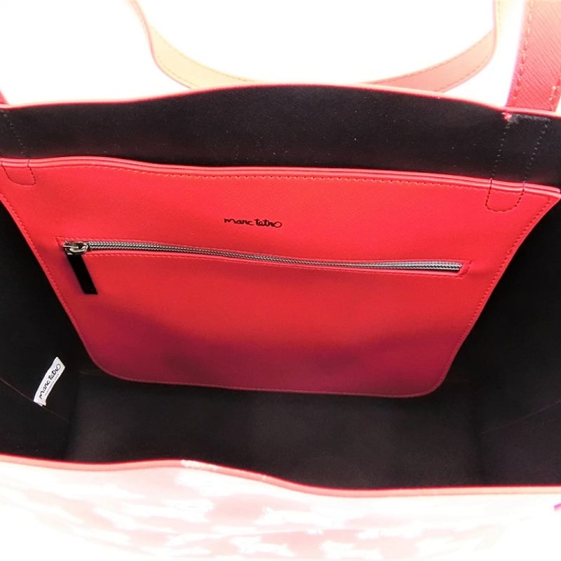 [美品] Marc tetroマークテトロ　バック marc tetro マークテトロ トートバッグ ホワイトテリア 赤色