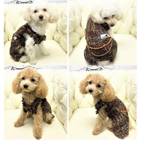 ツイードロンパース 犬 猫