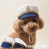 船長さんの帽子 犬 猫
