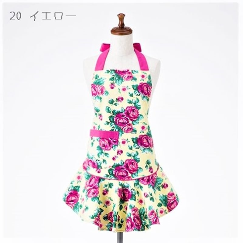 フラワープリントエプロンセット　KAHRI フラワープリントエプロンセットKAHRI