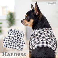 チェック柄ハーネス 犬 猫