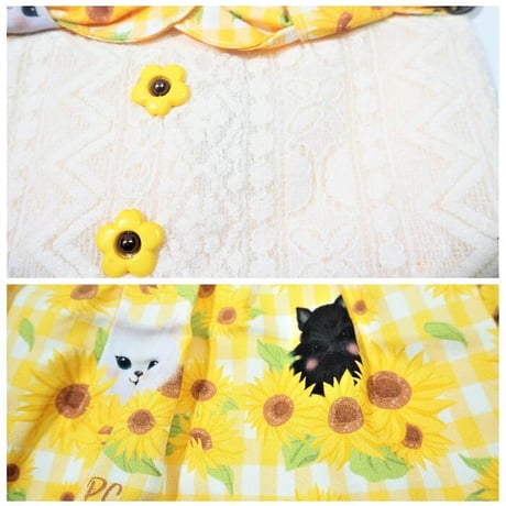 コットンワンピース 犬 猫