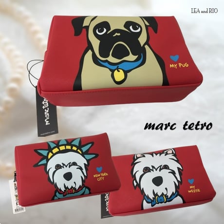 希少 marc tetro パグ トート バッグ ハート キー チャーム レッド marc tetro マークテトロ キーホルダー キーチャーム バッグ