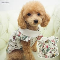 ボタニカル柄ワンピース 犬 猫