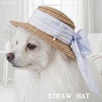 麦わら帽子 犬 猫