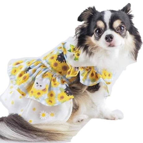 コットンワンピース 犬 猫