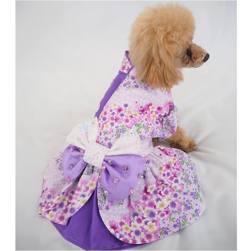 和柄ワンピース 犬 猫 | LEAandRIO