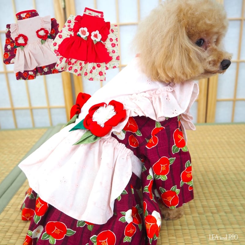 着物風ワンピース 犬 猫 | LEAandRIO