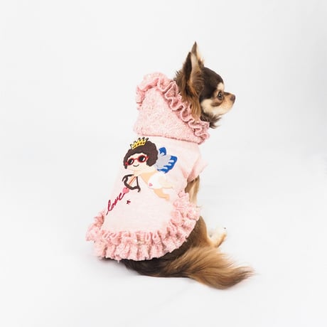 ファー＆フリルパーカー 犬 猫