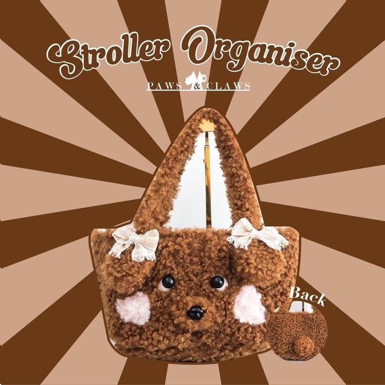 手編みハンドメイド♡モチーフ編み　プードル2匹トートバッグ　ショルダーバック♪ プードルモチーフトートバッグ | LEAandRIO