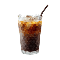 ローポリゴンベクターグラフィック（SVG）　アイスコーヒー