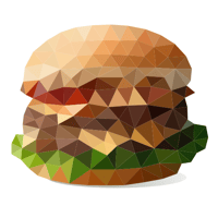 ローポリゴンベクターグラフィック（SVG）　ハンバーガー